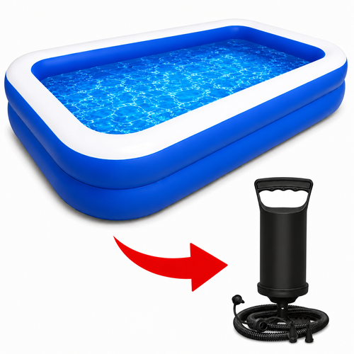 Piscina Gonflabila Familiala 200x150x50 cm, PVC, Pompa Inclusa
