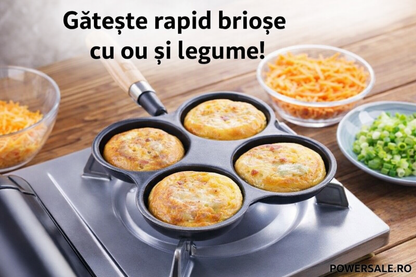 Tigaie 4 compartimente + Presa usturoi