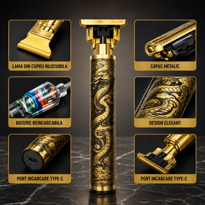 Pachet 2 Masini de Tuns Dragon T-Blade – Reincarcabile USB, 5W, pentru Par, Barba si Contur