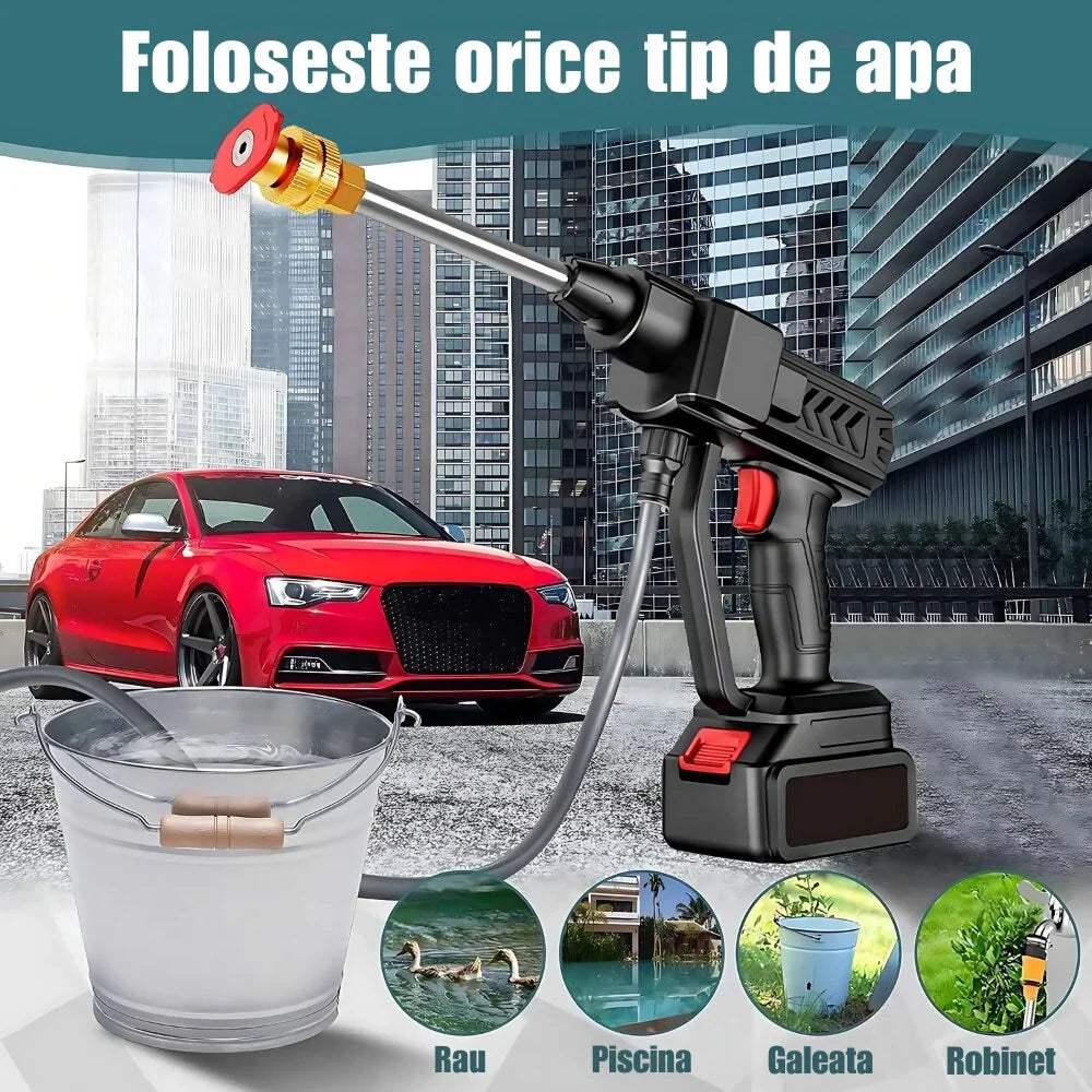 Aparat de Spalat cu Presiune Mobil, 2 Acumulatori, 48V, Debit 8 L/min