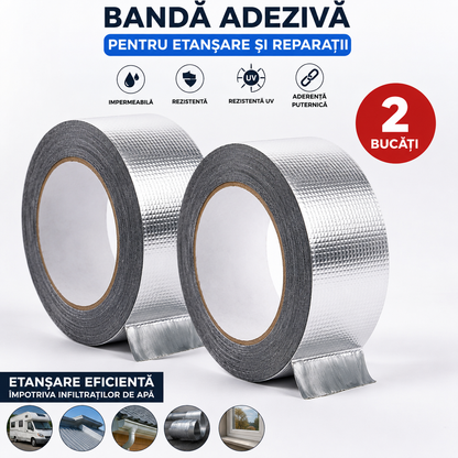 1+1 CADOU Banda adeziva durabila tip folie, rezistenta la apa, aderenta sporita 5 cm x 5 m