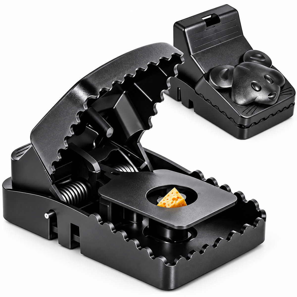 Set 10 Capcane din Plastic pentru Soareci 14x7.5cm cu Declansare Rapida, Reutilizabile
