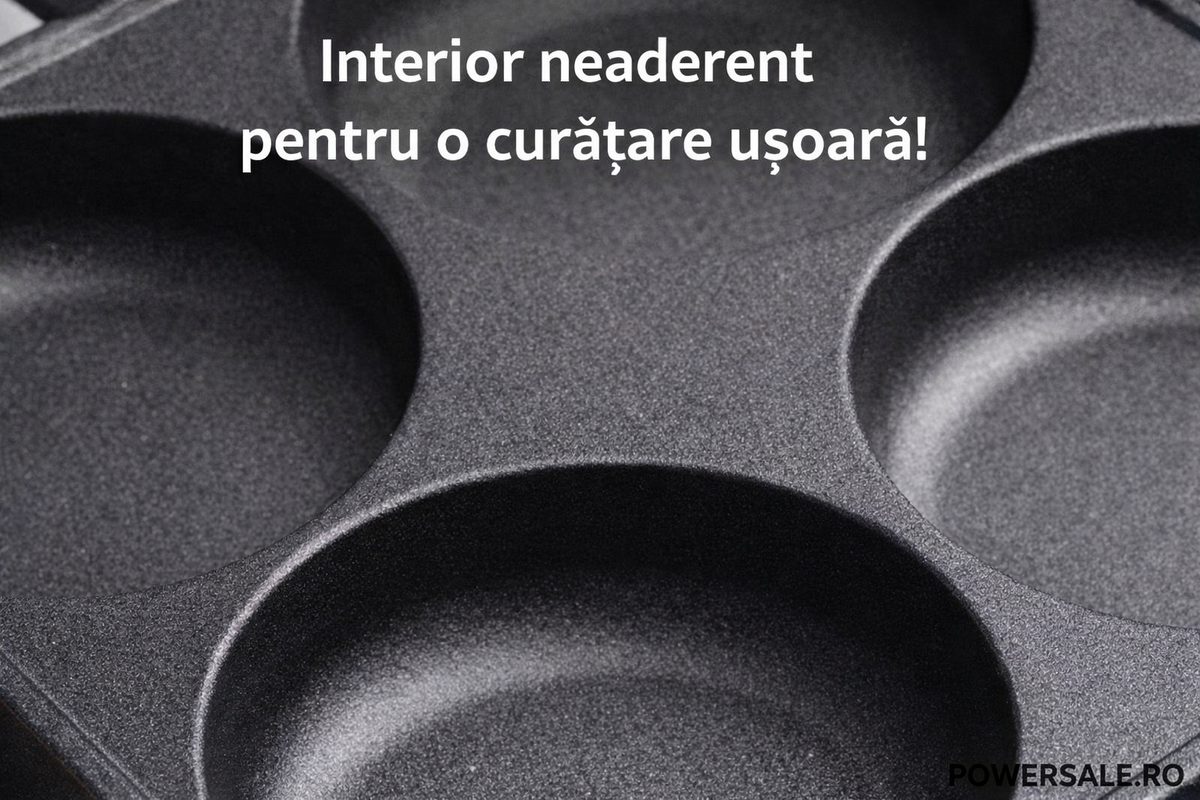 Tigaie 4 compartimente + Presa usturoi