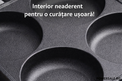 Tigaie 4 compartimente + Presa usturoi
