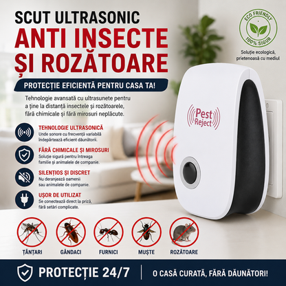 Set 5 Bucati Aparat Ultrasonic Anti Tantari, Gandaci, Furnici si Rozatoare