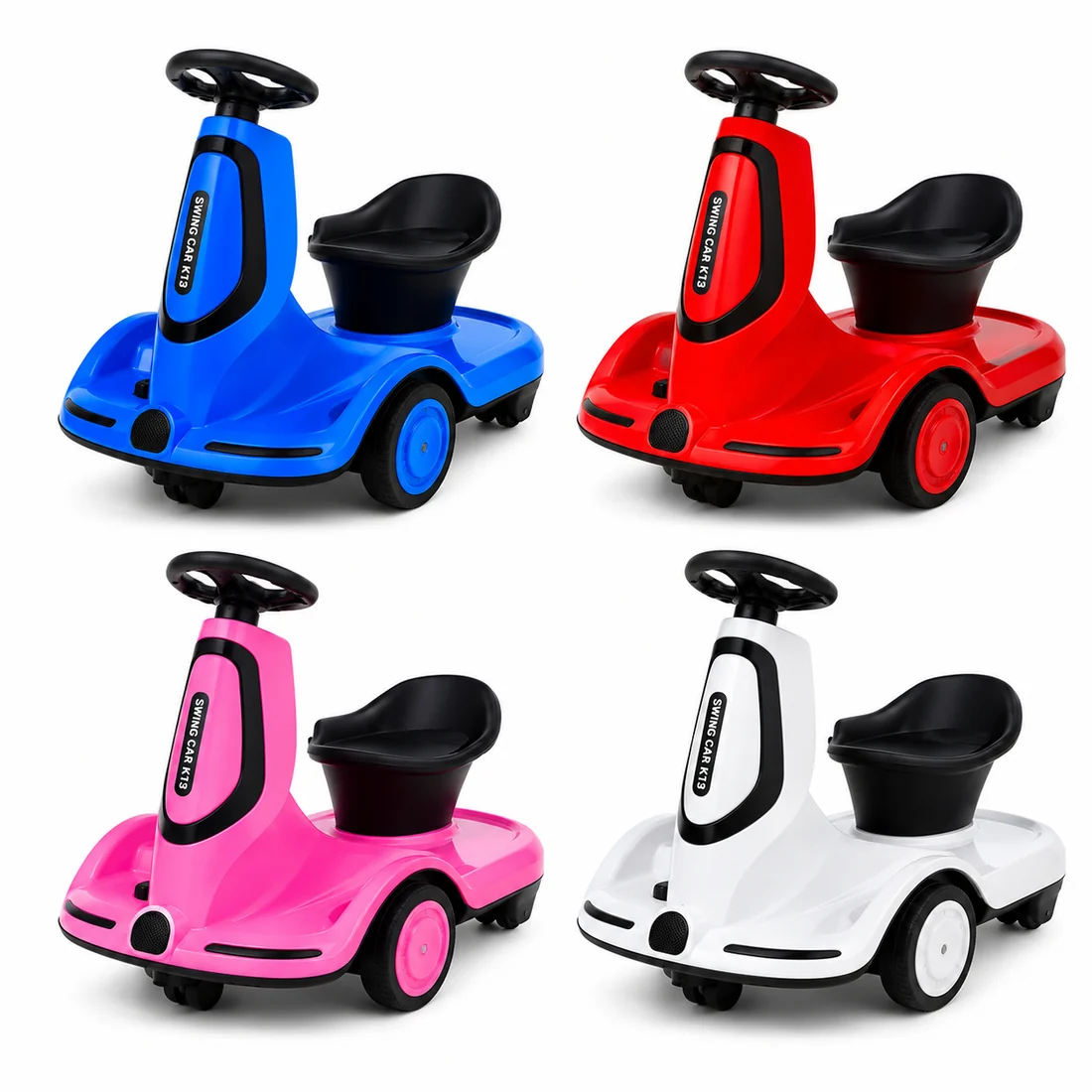 Mașinuță Electrică Drift pentru Copii, Pedală Accelerație, Telecomandă, Lumini LED și Acumulator Reîncărcabil