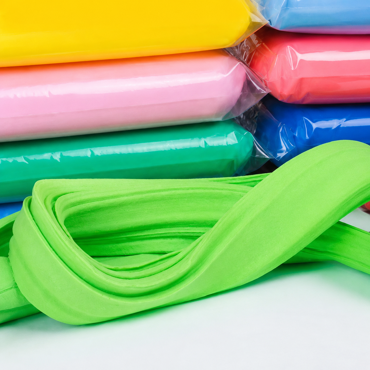 Set 12 Bucati Plastelină Inteligentă Tip Spumă, Multicoloră, Ușor de Modelat