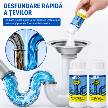 Set 4 Bucati Solutie Desfundat Tevi Wild Tornado Sink & Drain Cleaner, 110g, Actiune Rapida pentru Chiuveta, WC, Dus si Canalizare, Curatare Puternica, Elimina Mirosurile Neplacute PromotiiZilnice