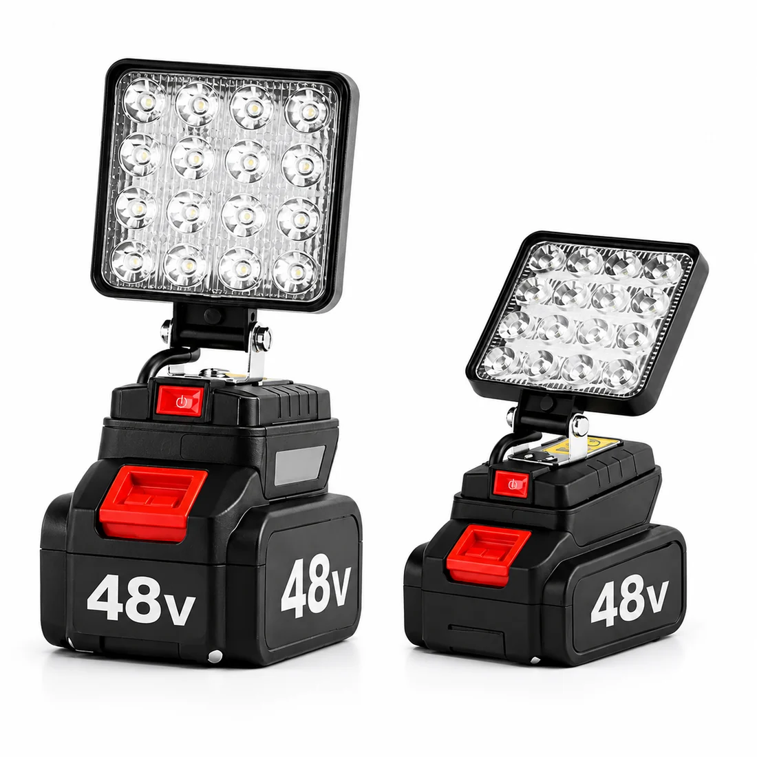 Lampă LED Portabilă 48W cu Acumulator 48V și Cap Reglabil 90°