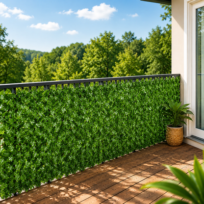 Set 2 Garduri Artificiale cu Frunze Verzi, 300 x 100 cm, 6 m² – Interior/Exterior