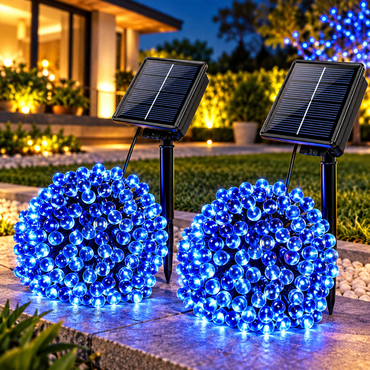 Set 2 Instalații Solare LED, 10 m, 100 LED-uri/Bucată