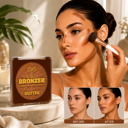 Pachet Glow Perfect USHAS – Spray Iluminator Față & Corp + Bronzer Butter