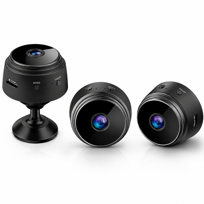 Set 3 Camere Supraveghere WiFi 1080P – Detectare Mișcare, Vedere Nocturnă