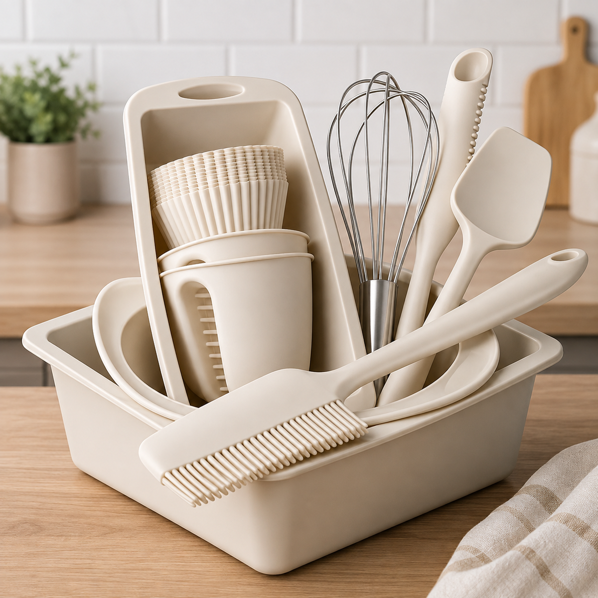Set Copt 22 Piese din Silicon – Tăvi, Forme și Ustensile de Bucătărie