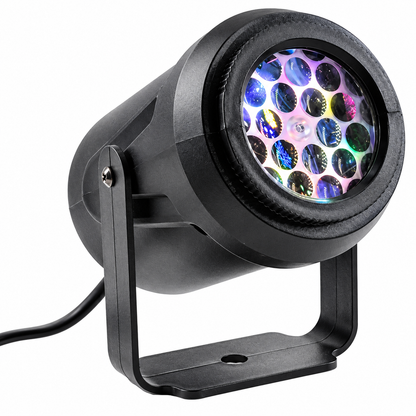 Proiector LED Rotativ cu 16 Figurine, RGB 4W, Tematică de Crăciun, Distanță Proiecție 3–8 m, Negru
