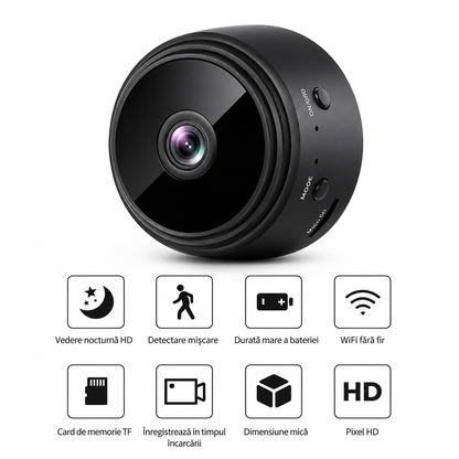 Set 3 Camere Supraveghere WiFi 1080P – Detectare Mișcare, Vedere Nocturnă