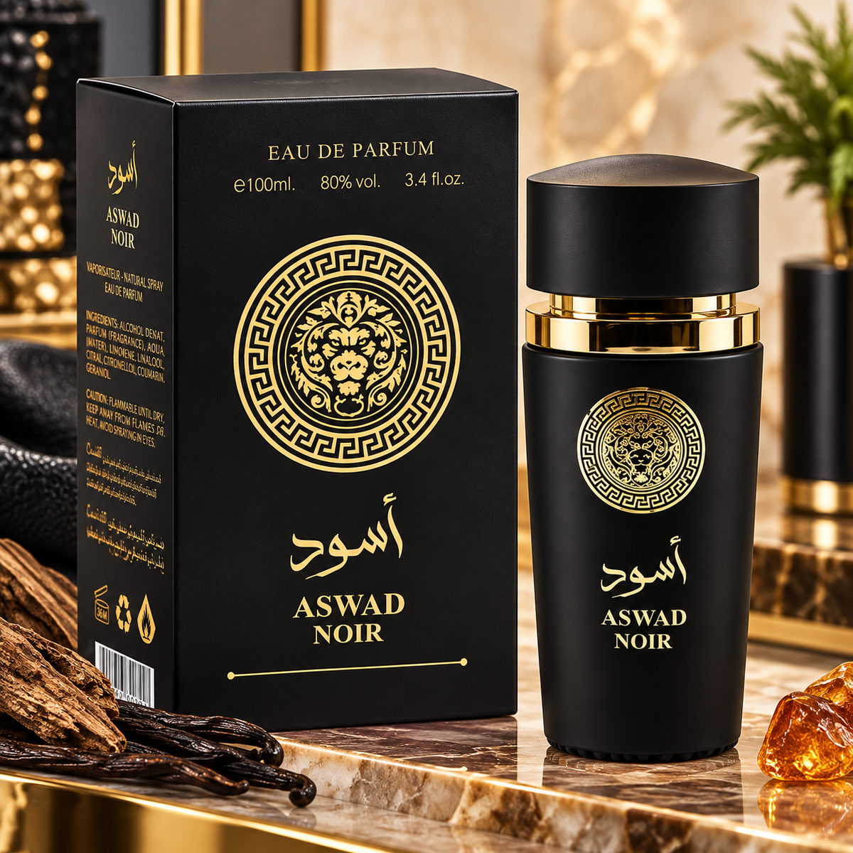 Parfum Arabesc Bărbați Aswad Noir Al Fakhr 100 ml – Eau de Parfum, Oriental Condimentat