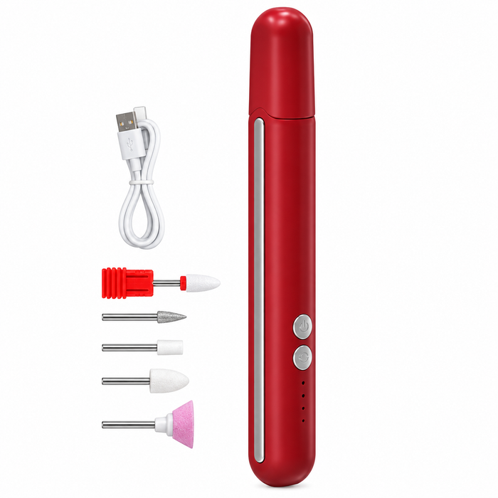 Freză Electrică pentru Manichiură și Pedichiură, Portabilă, USB, cu Capete de Frezare