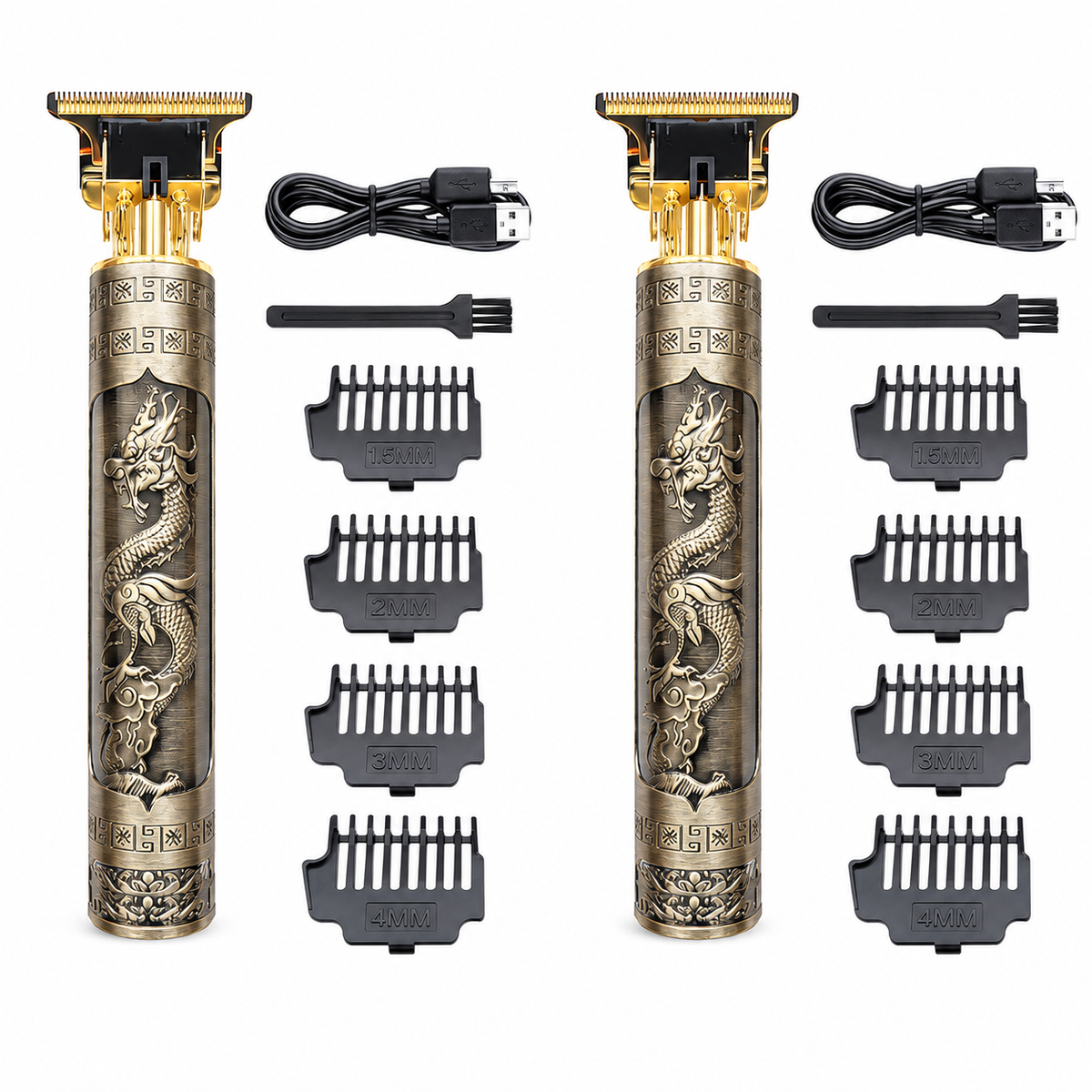 Pachet 2 Masini de Tuns Dragon T-Blade – Reincarcabile USB, 5W, pentru Par, Barba si Contur