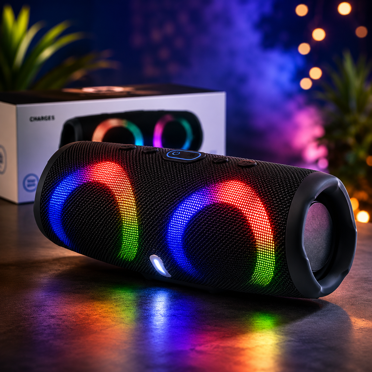 Boxă Portabilă rezistenta la apa CHARGE 5 Bluetooth 5.0 30W – 4000mAh, Lumini RGB, IPX6, USB/AUX/SD/FM, Sunet Puternic, Portabilă