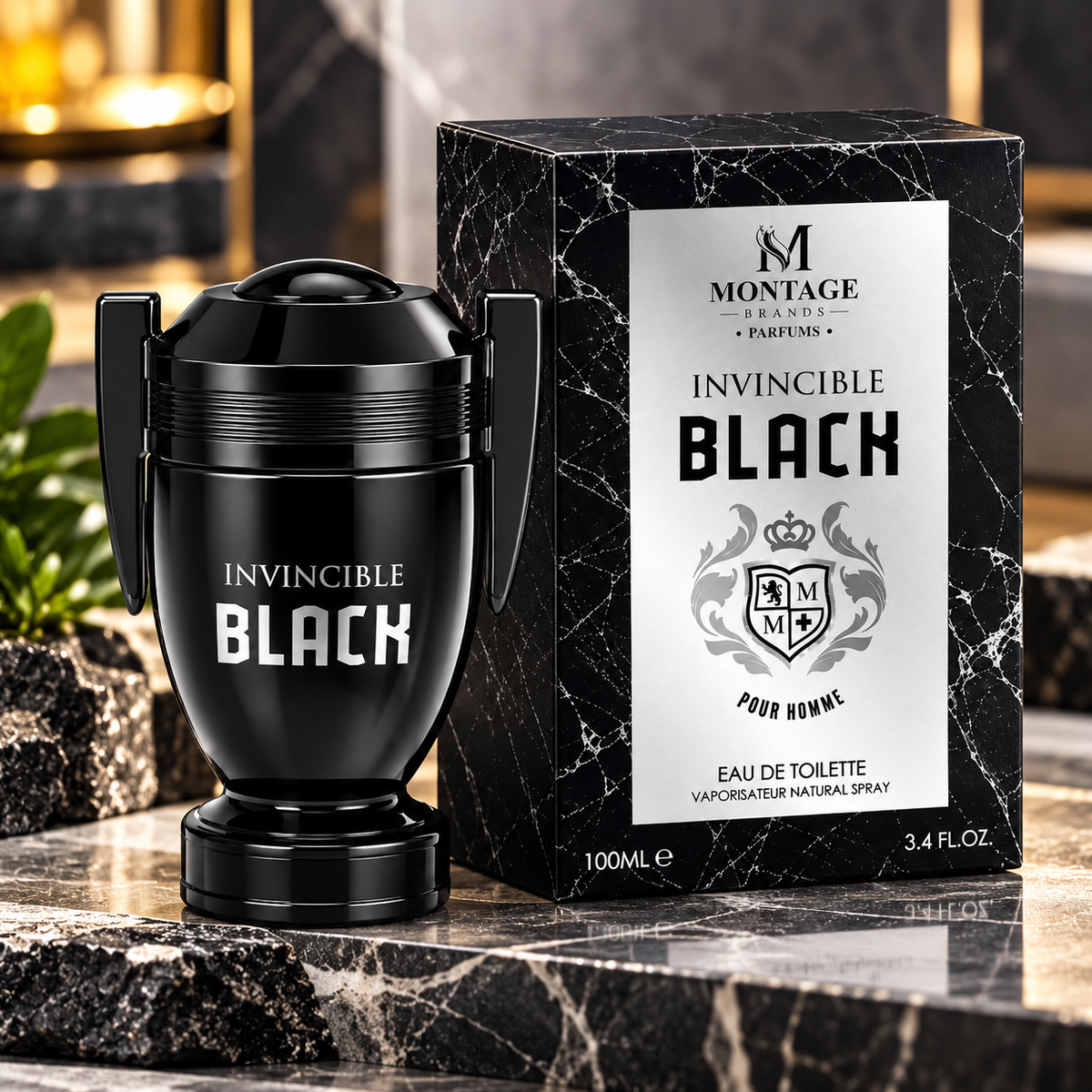 Parfum Bărbați Invincible Black 100 ml – Eau de Toilette, Aromă Masculină și Elegantă