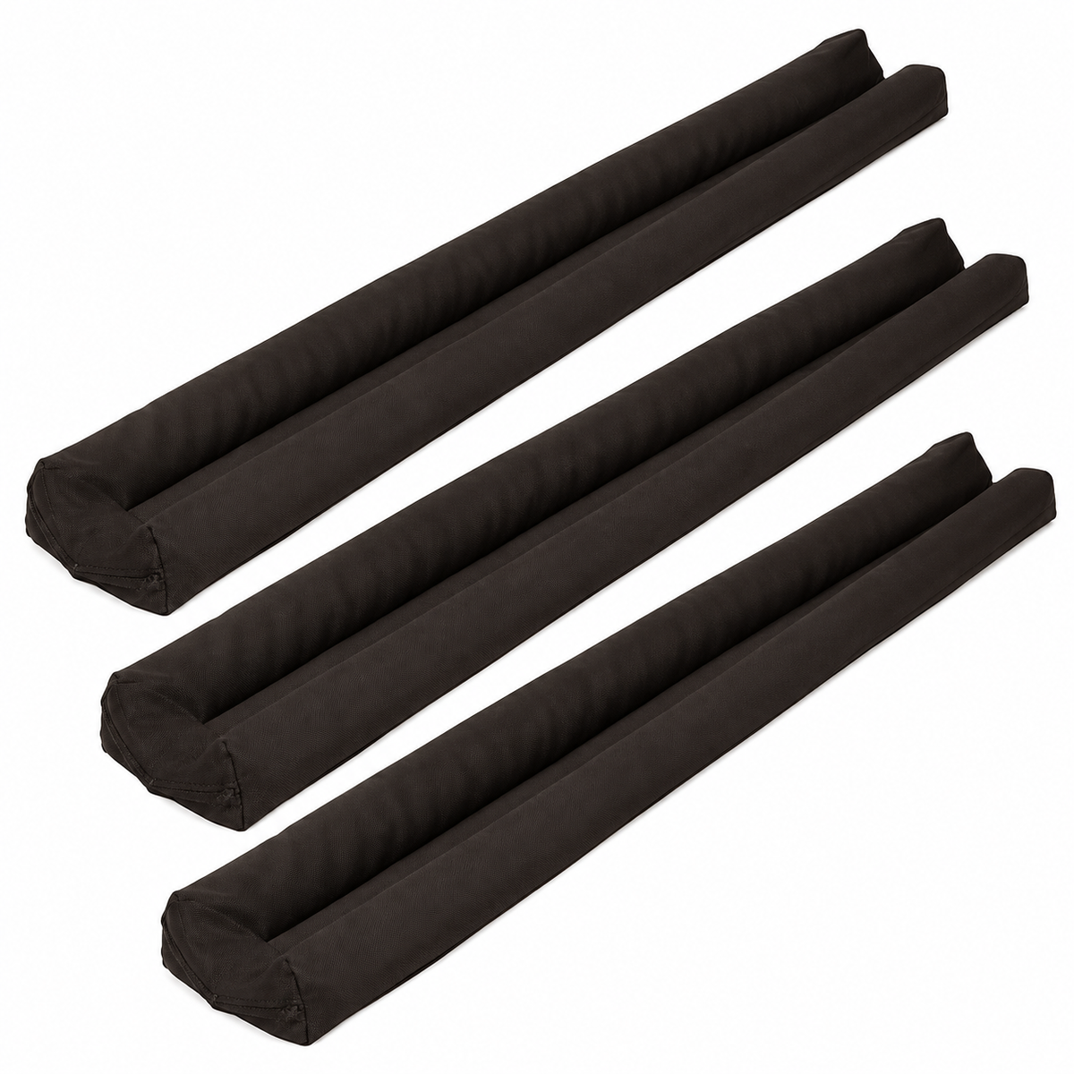 Set 3 Opritoare Anti-Curent pentru Uși, 78 x 12 cm, Protecție Dublă, Negru