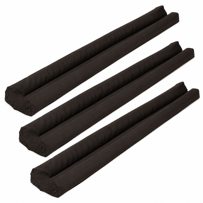 Set 3 Opritoare Anti-Curent pentru Uși, 78 x 12 cm, Protecție Dublă, Negru