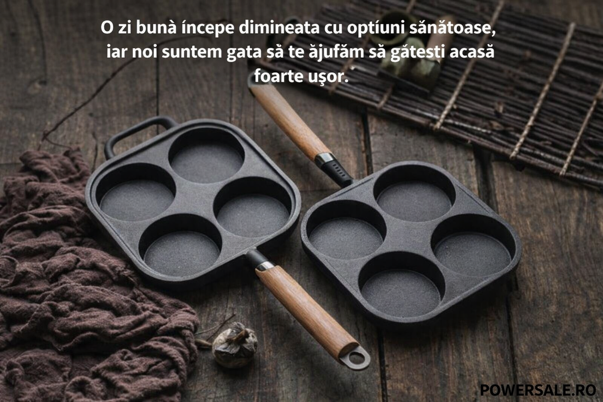 Tigaie 4 compartimente + Presa usturoi