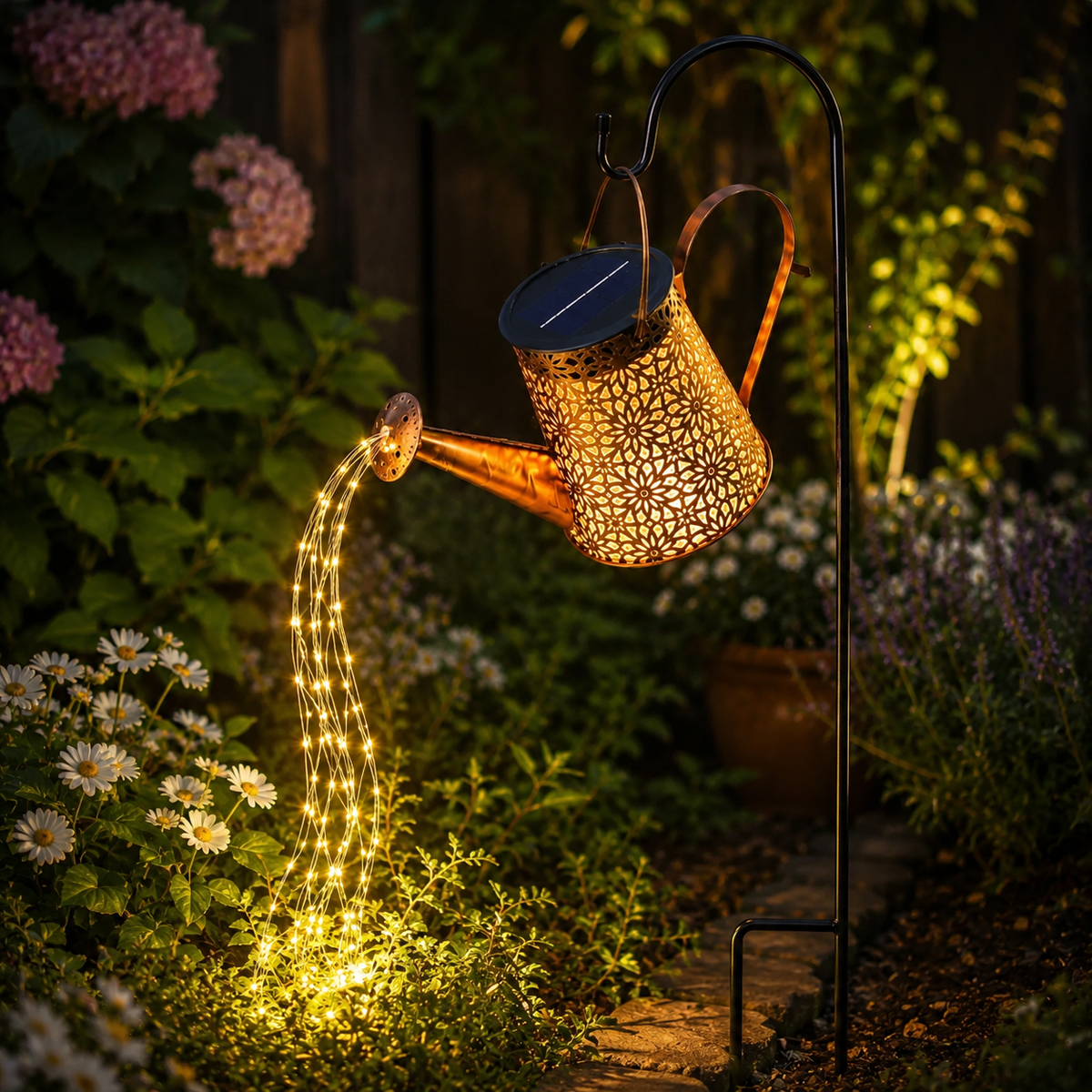 Set 4 Lămpi Solare Stropitoare cu LED – Cascadă Luminoasă pentru Grădină
