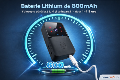 Sonerie video wireless HD 720p cu vedere nocturnă și audio bidirecțional