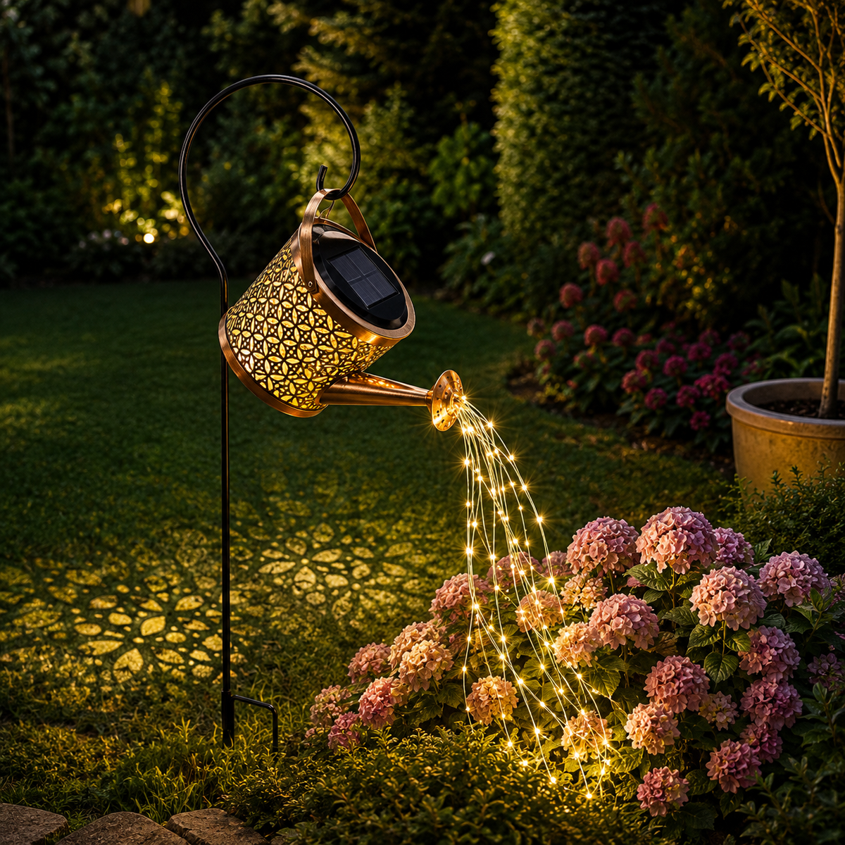 Set 4 Lămpi Solare Tip Stropitoare cu LED pentru Grădină, Iluminare Decorativă Premium, Rezistente la Intemperii