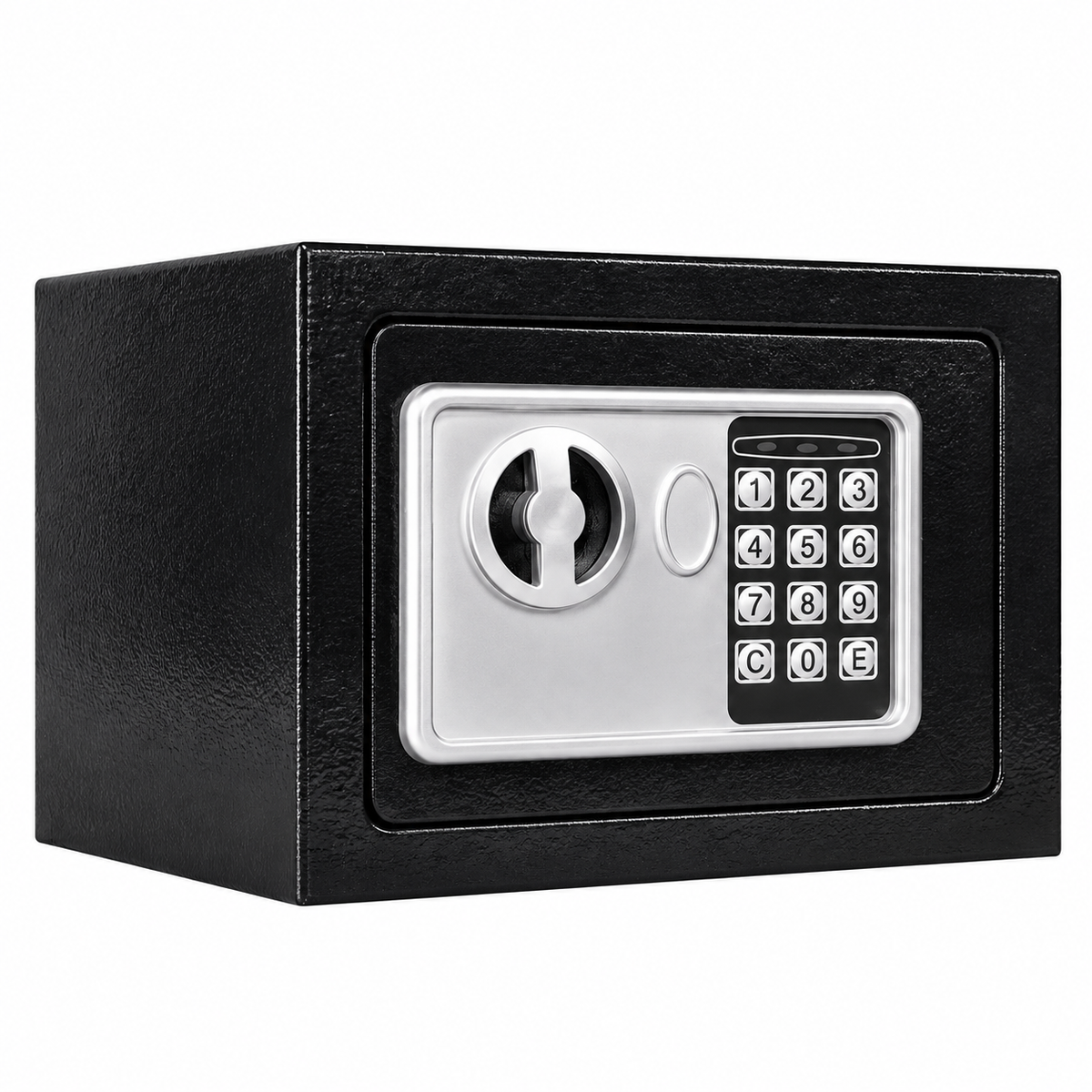 Seif din Oțel cu Închidere Electronică și Cheie 170x230x170 mm – Seif Securizat pentru Bani, Bijuterii și Documente