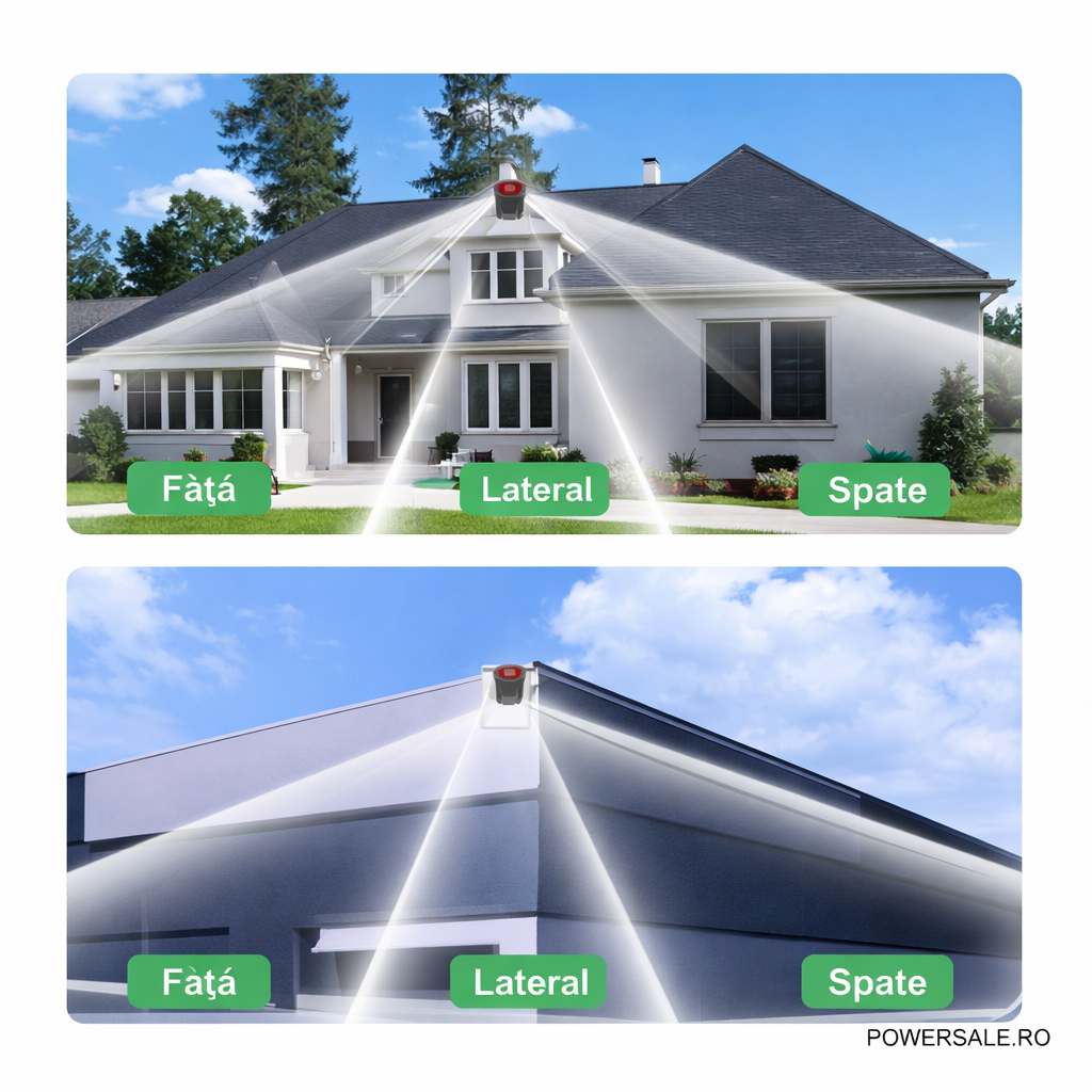 Set 2 Camere Supraveghere 4G Exterior 4K, Zoom 10X, Detectare Persoane, Rotire 360°, IP66