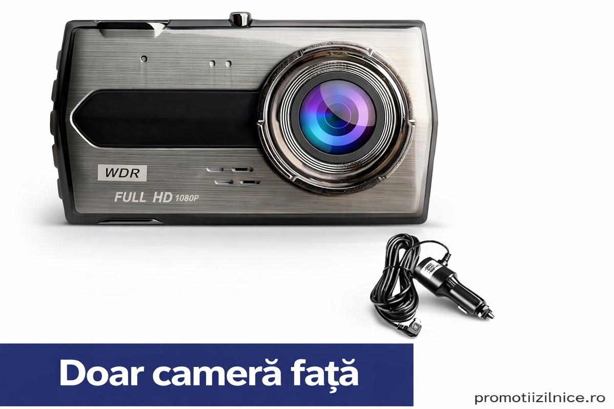 Cameră Auto Full HD 1080P cu Unghi Larg 170°, Viziune Nocturnă, G-Sensor, Înregistrare în Buclă, Ecran LCD 4”, WDR – Cameră de Bord pentru Siguranță Auto PromotiiZilnice
