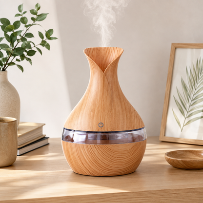 Set 2 Umidificatoare cu Ultrasunete, LED + 12 Uleiuri Aromatice