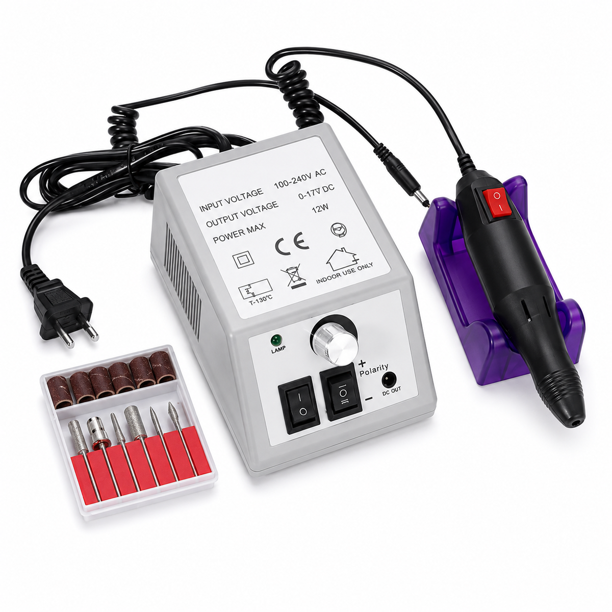 Set Profesional Manichiură UV LED – Freză Electrică Unghii + 2 Lămpi UV/LED pentru Gel, Semi și Pedichiură | Kit Complet Salon Acasă