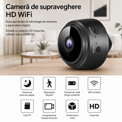 Set 3 Camere Supraveghere WiFi 1080P – Detectare Mișcare, Vedere Nocturnă
