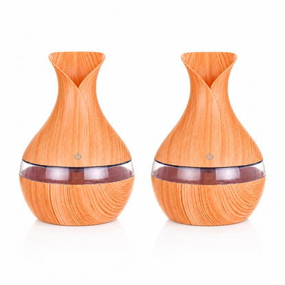 Set 2 Umidificatoare cu Ultrasunete, LED + 12 Uleiuri Aromatice
