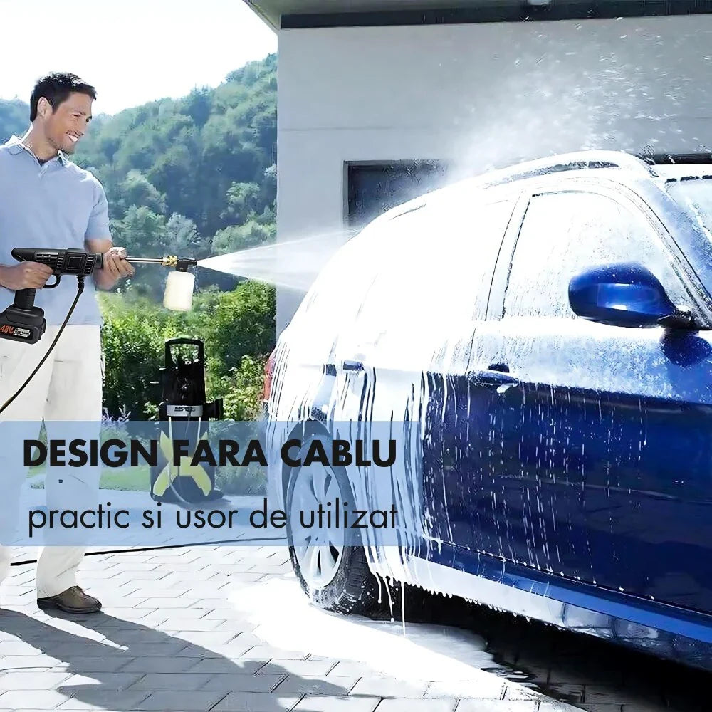 Aparat de Spalat cu Presiune Mobil, 2 Acumulatori, 48V, Debit 8 L/min