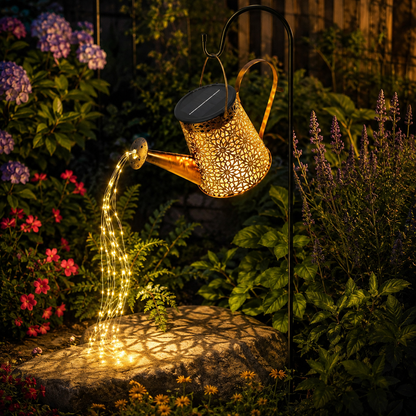 Set 4 Lămpi Solare Tip Stropitoare cu LED pentru Grădină, Iluminare Decorativă Premium, Rezistente la Intemperii