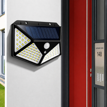 Set 10 Lampi Solare 100 LED cu Senzor de Miscare, 3 Moduri, Exterior
