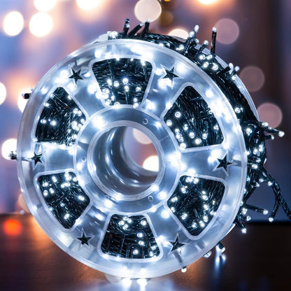 Instalatie De Craciun, 100 m, 480 LED -uri, Jocuri de Lumini, Pentru Exterior/Interior - PromotiiZilnice