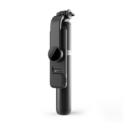 Trepied selfie stick Bluetooth cu lumină LED, extensibil 105 cm, Negru - PromotiiZilnice