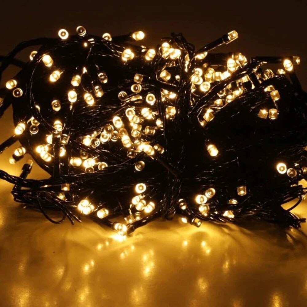 Instalatie De Craciun, 100 m, 480 LED -uri, Jocuri de Lumini, Pentru Exterior/Interior - PromotiiZilnice