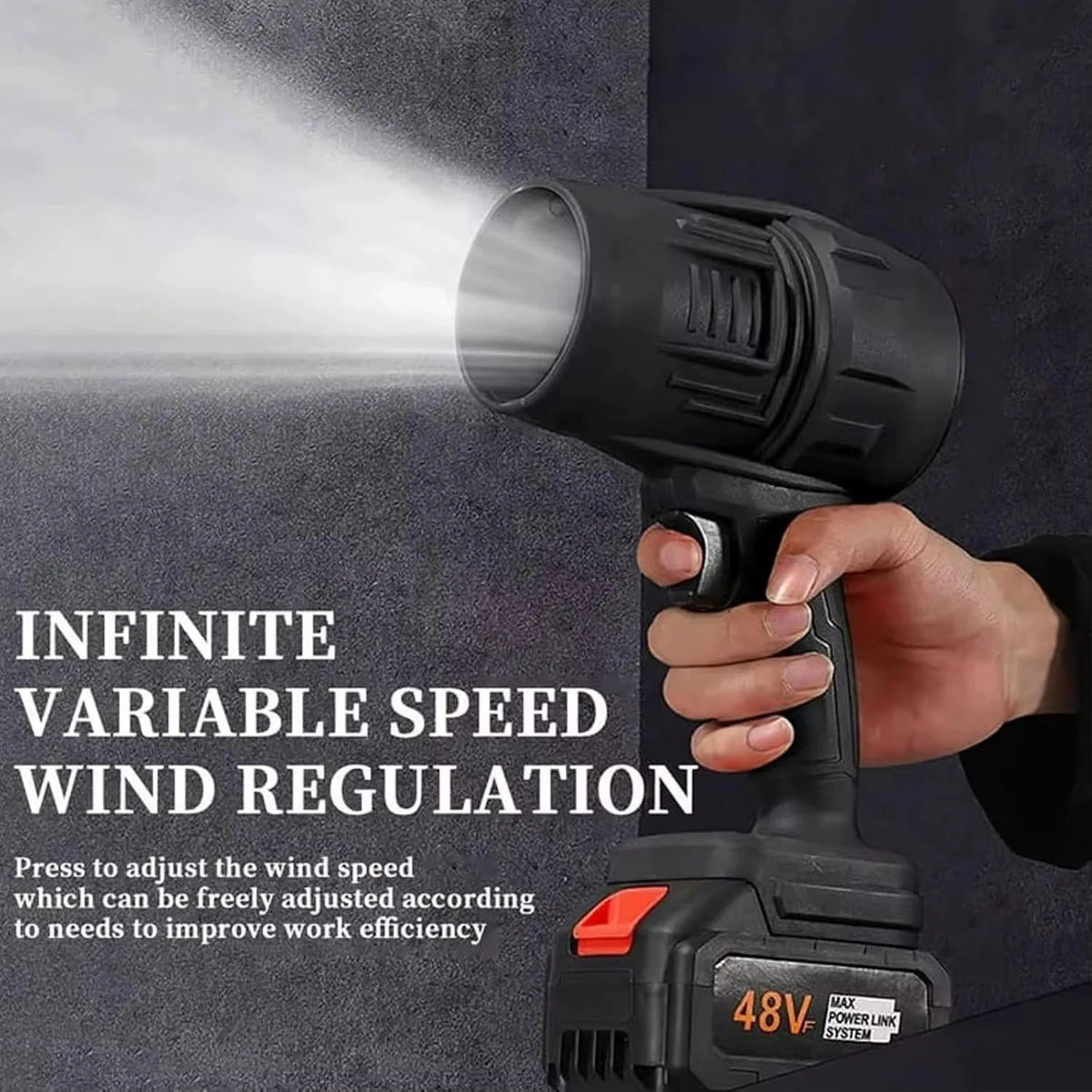 Suflanta Turbo Auto Portabila 1050W, 35000 RPM, 2 Acumulatori 48V - PromotiiZilnice